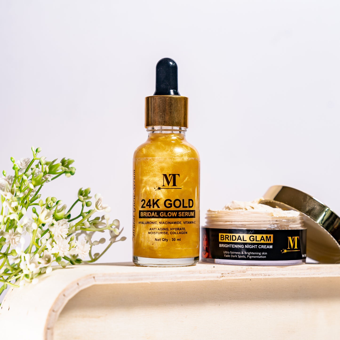 24k Bridal Gold Glow Serum + Bridal Glam Brightening Night Cream & 🎁𝐅𝐫𝐞𝐞 𝐒𝐮𝐫𝐩𝐫𝐢𝐬𝐞 𝐆𝐢𝐟𝐭🎁