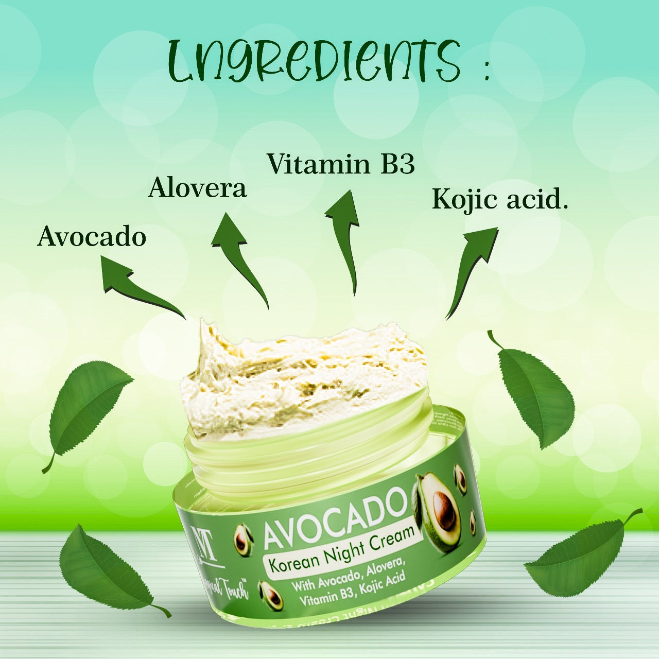 Magical Touch Korean Avocado Beauty Night Cream | Skin Repair & Anti-Aging Formula | For Healthy Radiance Overnight | 50 gms
