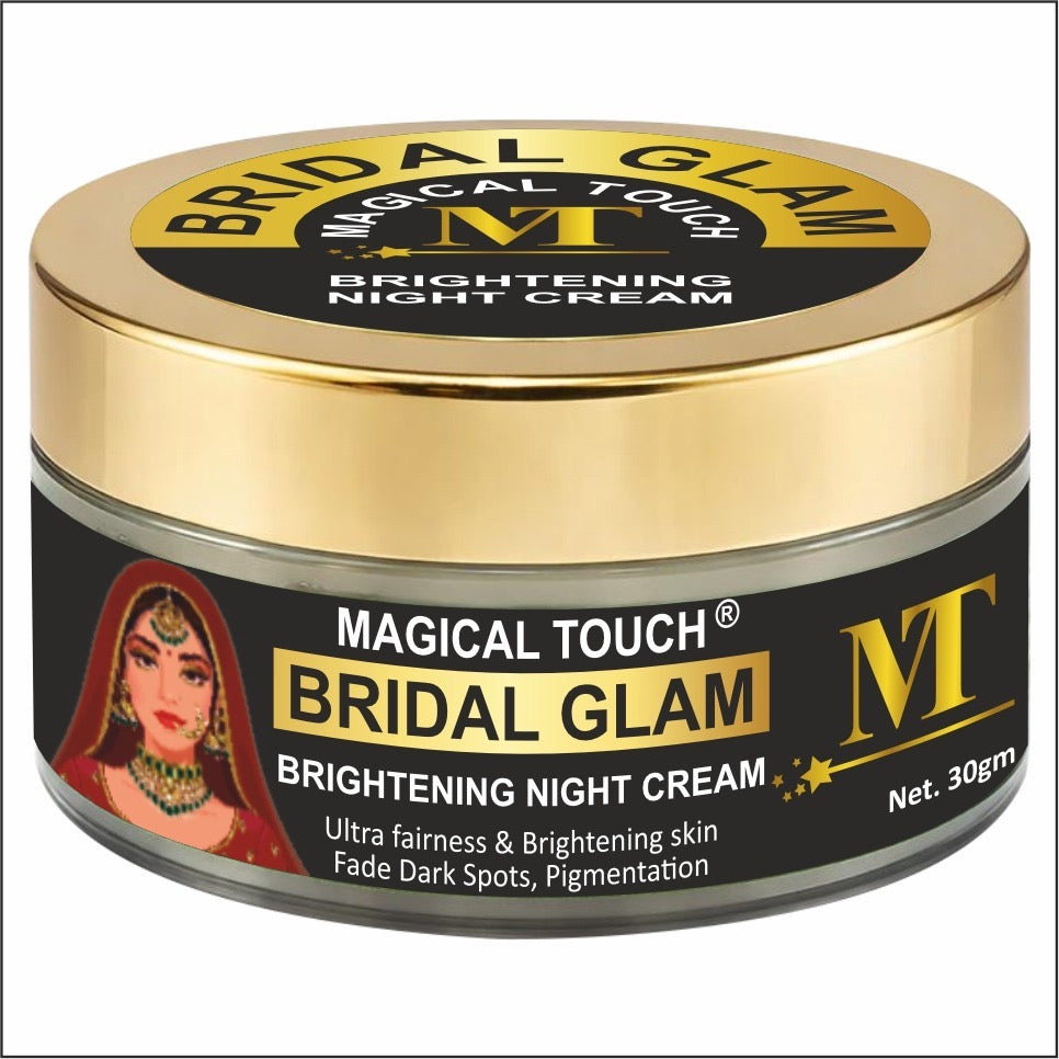 Bridal Glam Brightening Night Cream- Results in 5 Days | Skin Whitening, Spot Reduction & Glow Boost (50 gms)