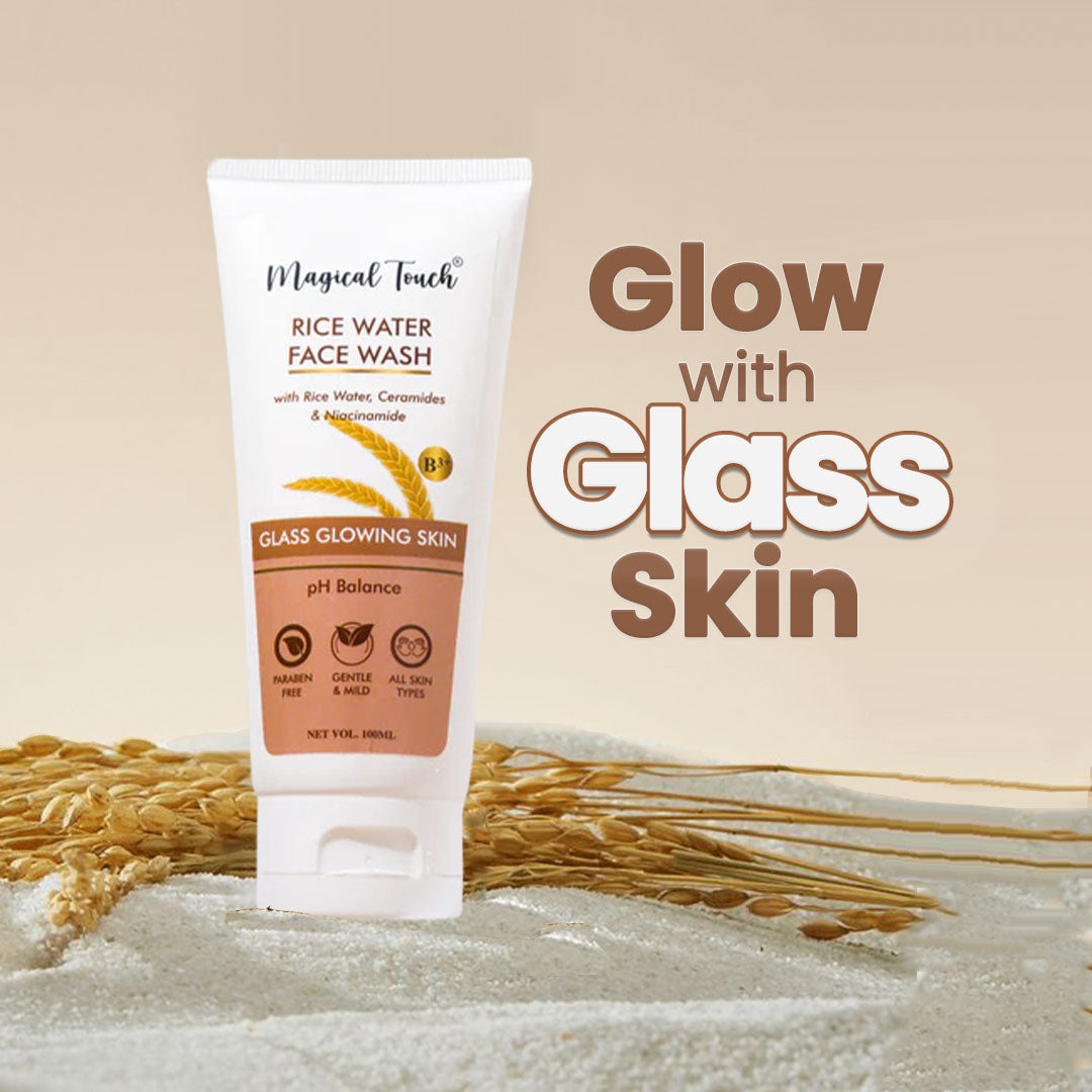 Magical Touch Korean Rice Water Facewash for Glowing Skin | Brightening, Deep Cleansing & Tan Removal | Anti-Dullness & Gentle Daily Cleanser