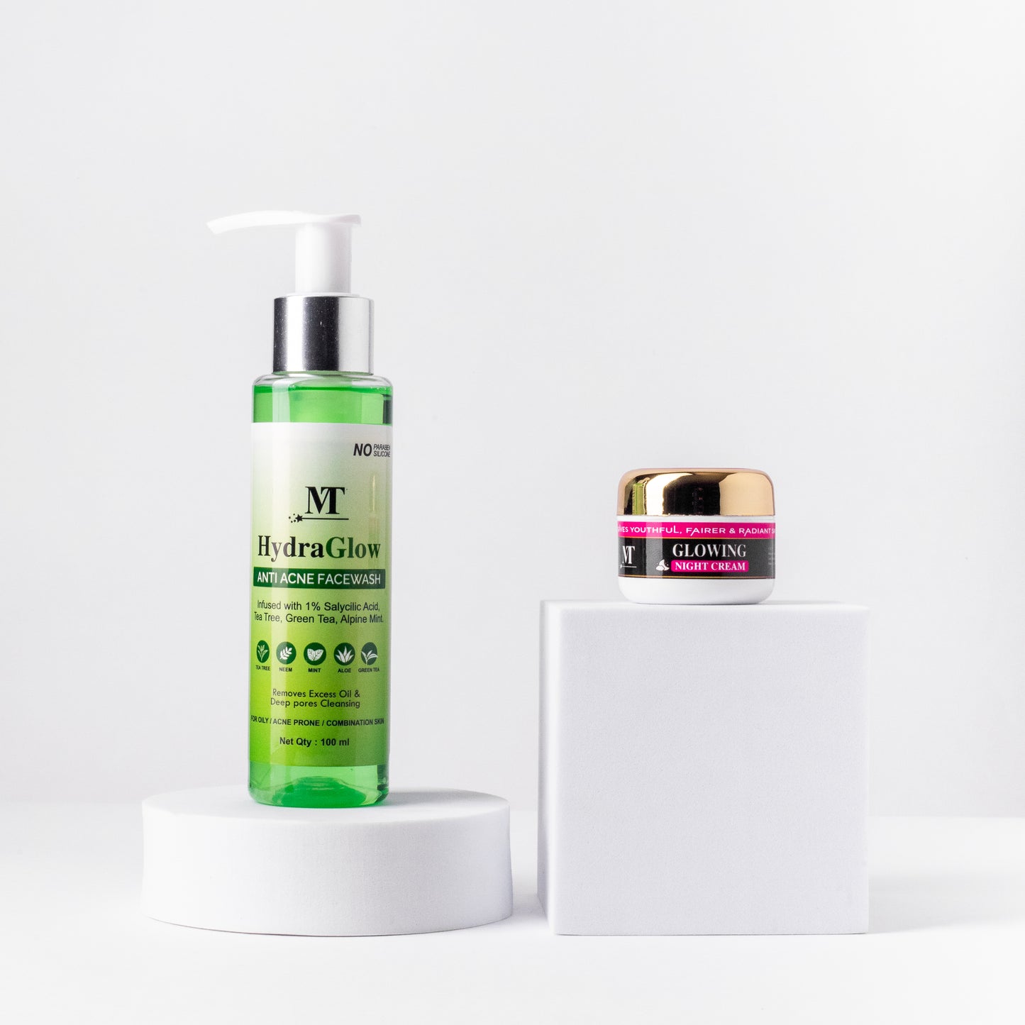 ACNE DUO (Glowing Night Cream + Tea Tree Facewash)