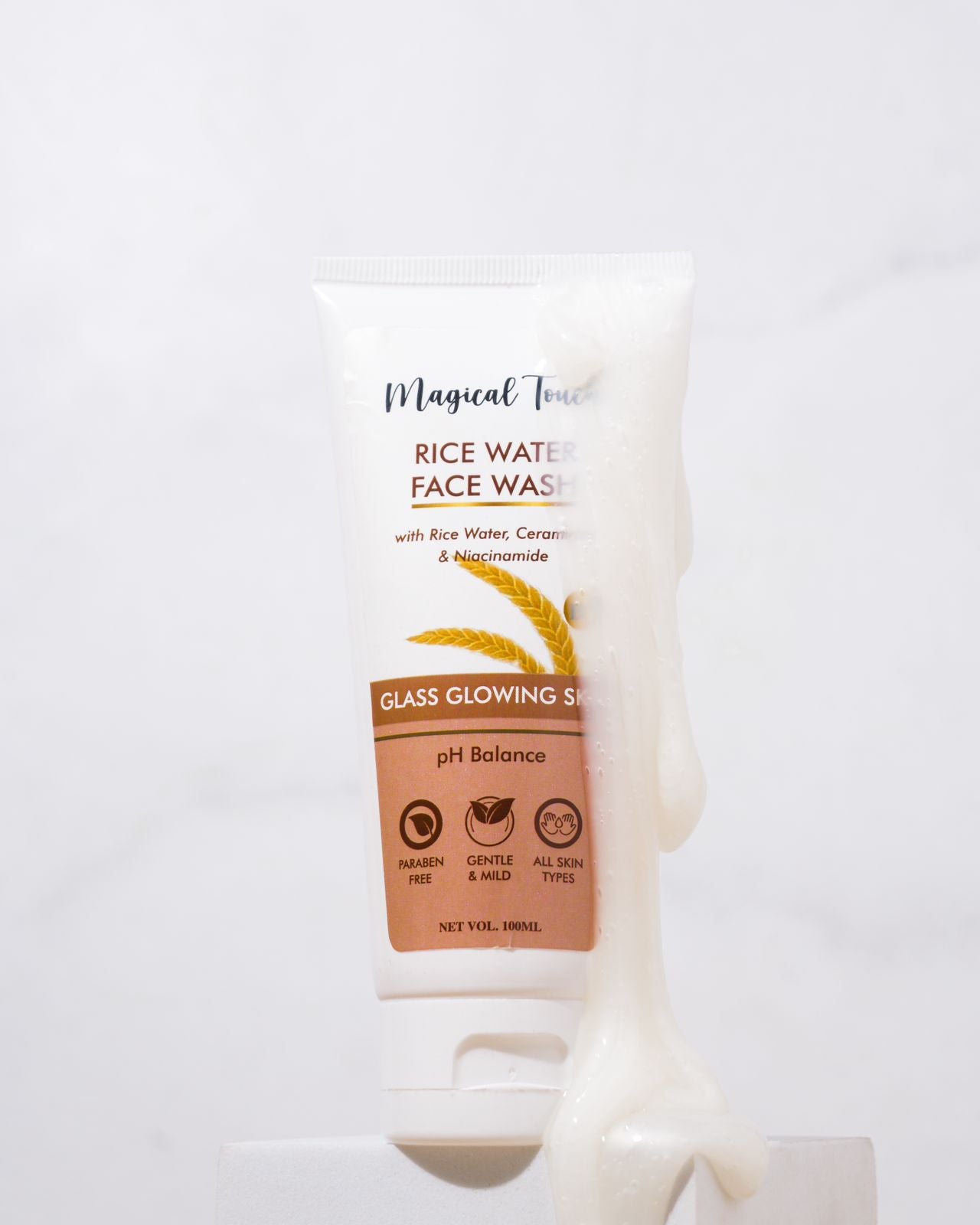 Magical Touch Korean Rice Water Facewash for Glowing Skin | Brightening, Deep Cleansing & Tan Removal | Anti-Dullness & Gentle Daily Cleanser