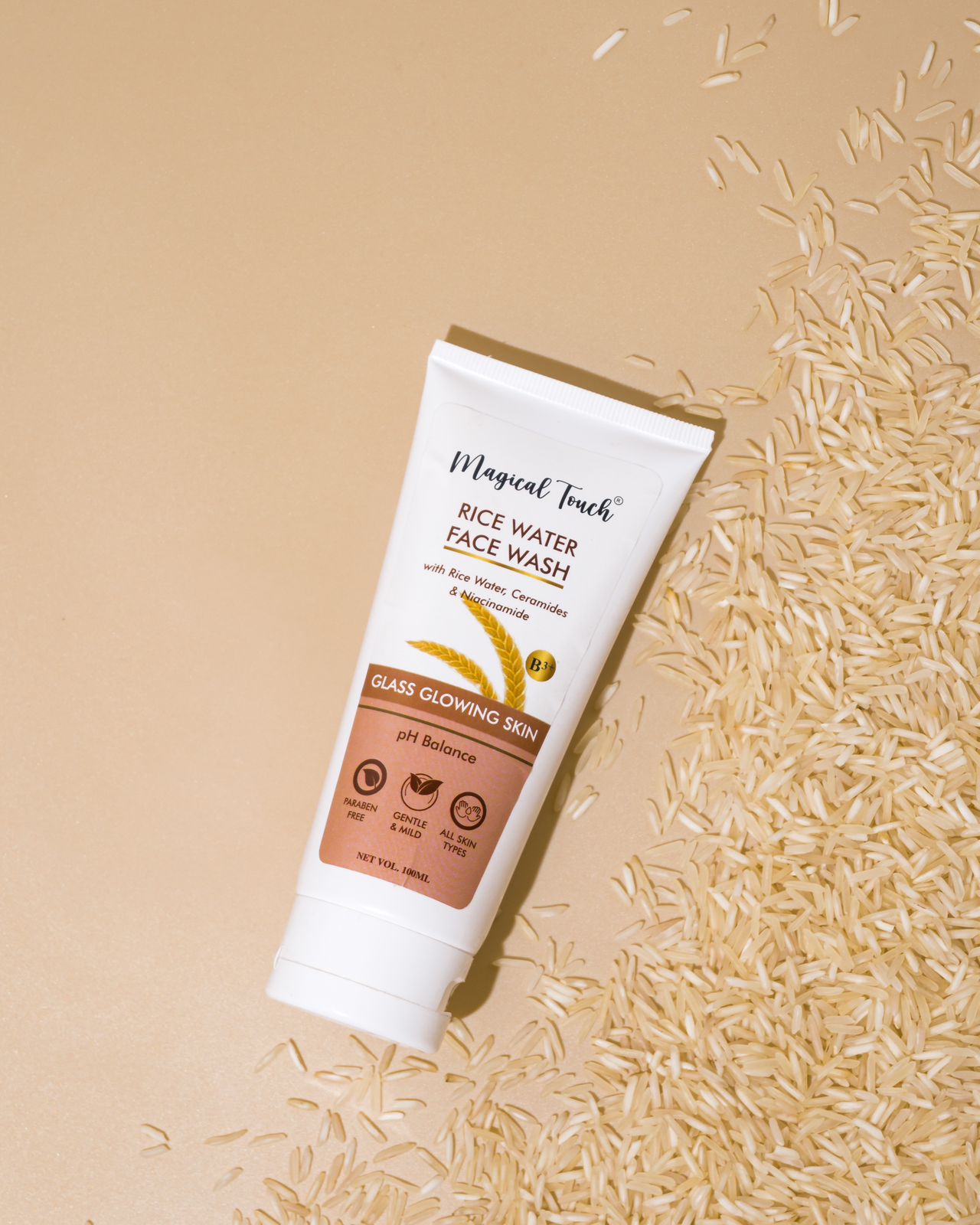 Magical Touch Korean Rice Water Facewash for Glowing Skin | Brightening, Deep Cleansing & Tan Removal | Anti-Dullness & Gentle Daily Cleanser