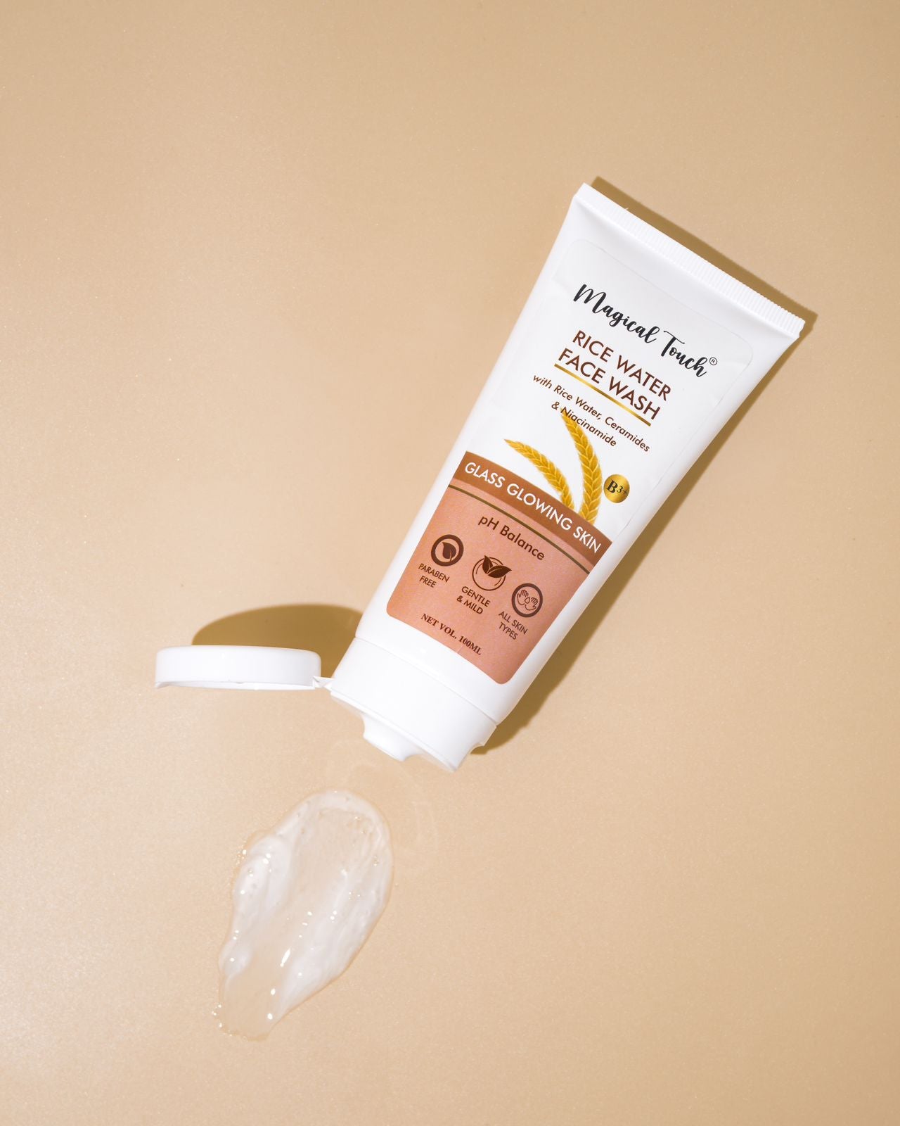 Magical Touch Korean Rice Water Facewash for Glowing Skin | Brightening, Deep Cleansing & Tan Removal | Anti-Dullness & Gentle Daily Cleanser