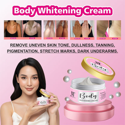 MT Full Body Whitening Cream for Glowing Skin | Dullness & Tan Removal Cream | Fade Dark Spots & Uneven Skin Tone. (2 weeks results)