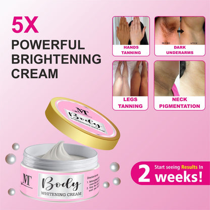MT Full Body Whitening Cream for Glowing Skin | Dullness & Tan Removal Cream | Fade Dark Spots & Uneven Skin Tone. (2 weeks results)