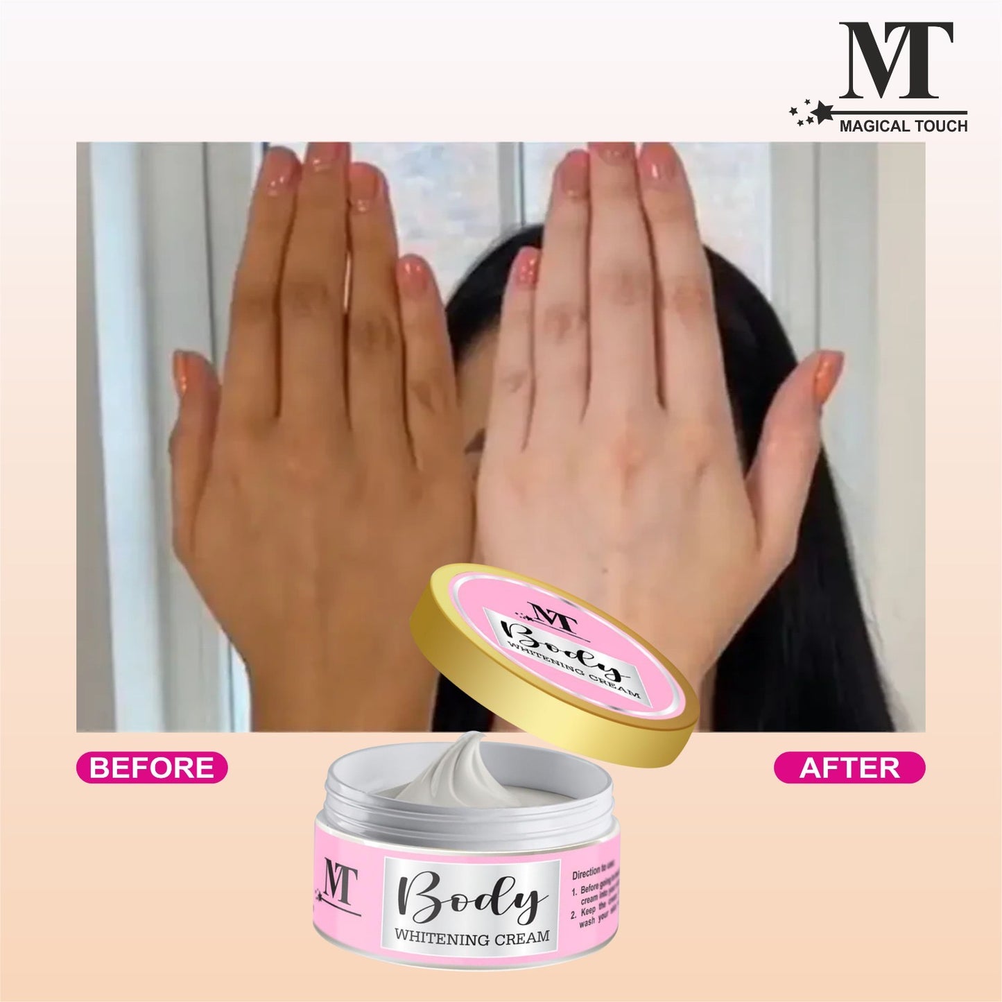 MT Full Body Whitening Cream for Glowing Skin | Dullness & Tan Removal Cream | Fade Dark Spots & Uneven Skin Tone. (2 weeks results)