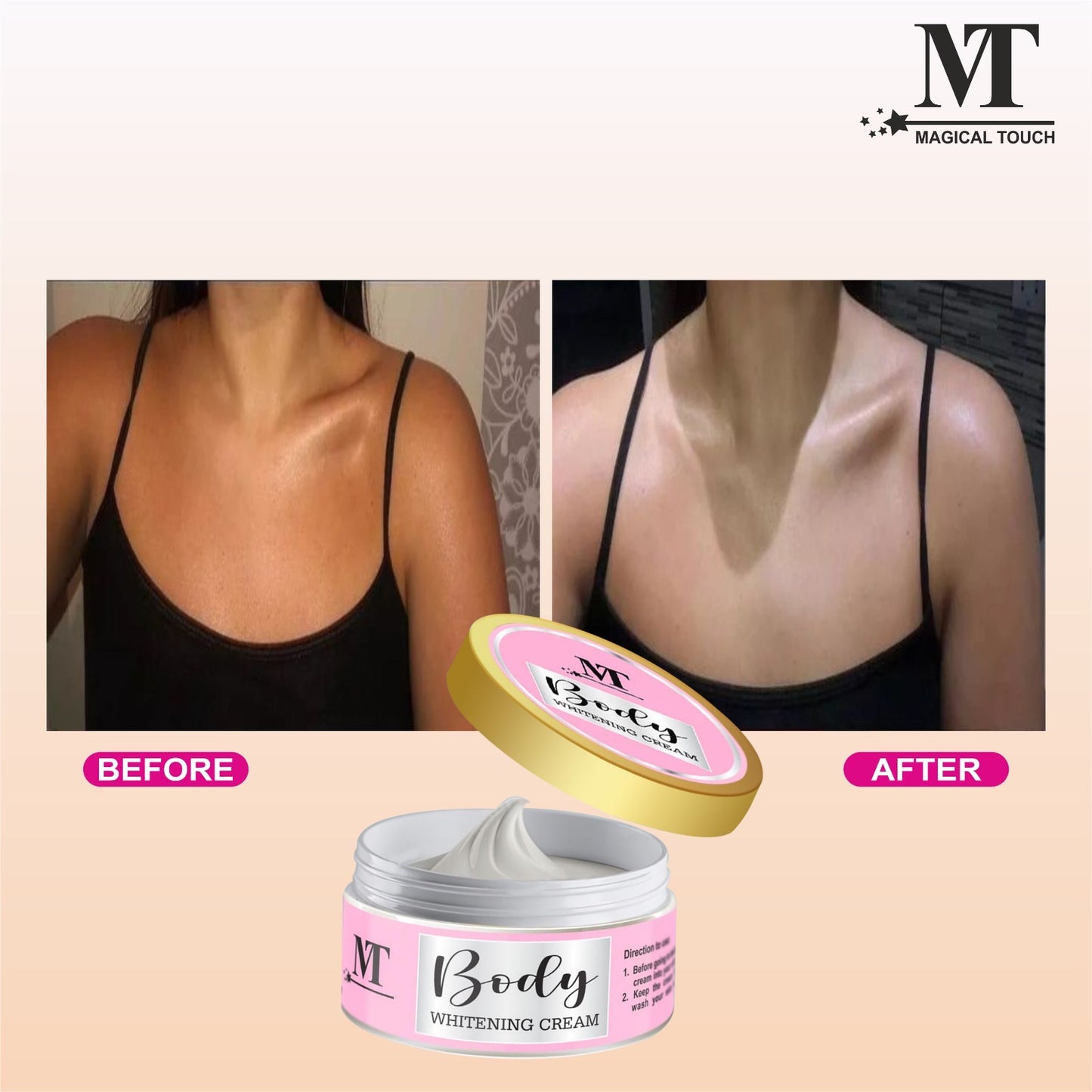 MT Full Body Whitening Cream for Glowing Skin | Dullness & Tan Removal Cream | Fade Dark Spots & Uneven Skin Tone. (2 weeks results)