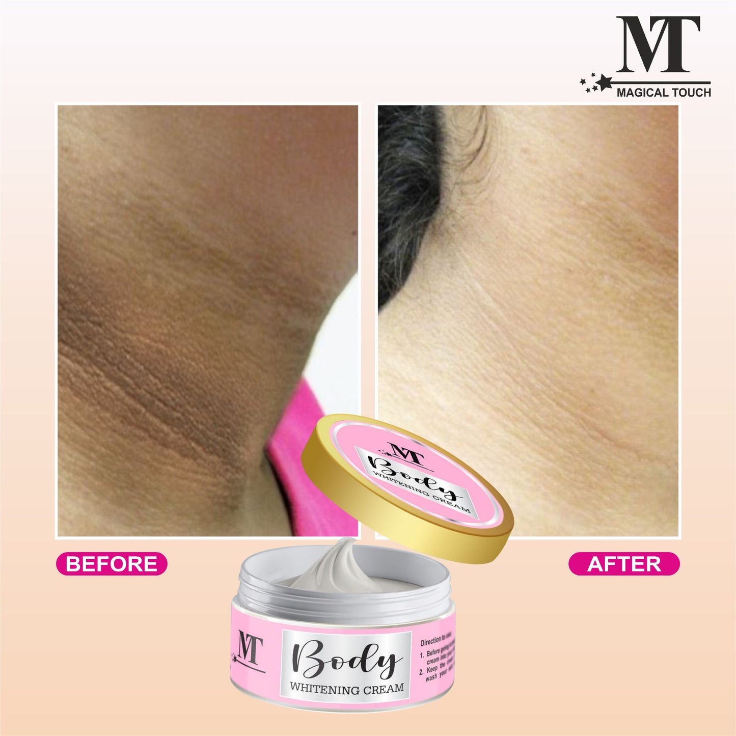 MT Full Body Whitening Cream for Glowing Skin | Dullness & Tan Removal Cream | Fade Dark Spots & Uneven Skin Tone. (2 weeks results)