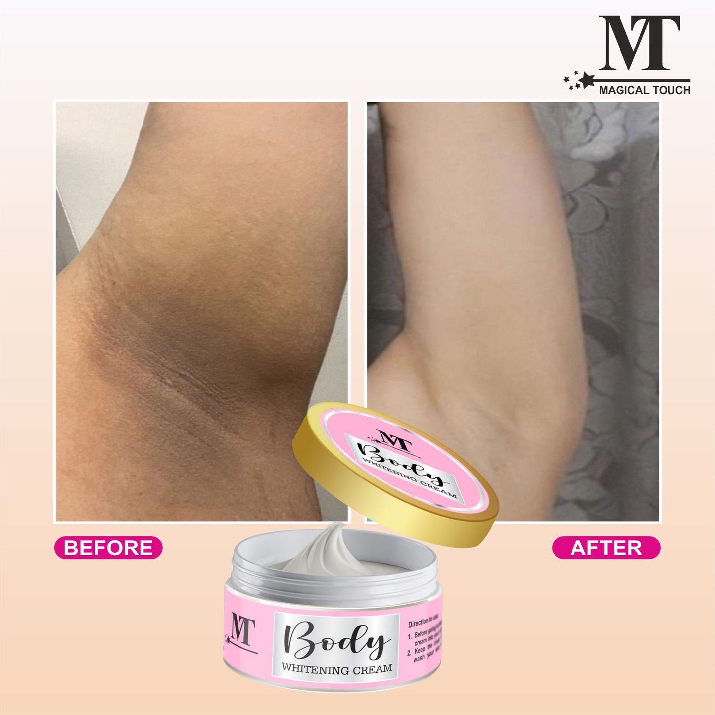 MT Full Body Whitening Cream for Glowing Skin | Dullness & Tan Removal Cream | Fade Dark Spots & Uneven Skin Tone. (2 weeks results)