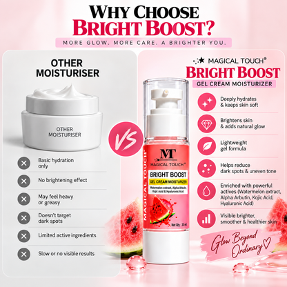 Bright-Boost Gel Cream MOISTURISER - Deep hydration & glowing skin.
