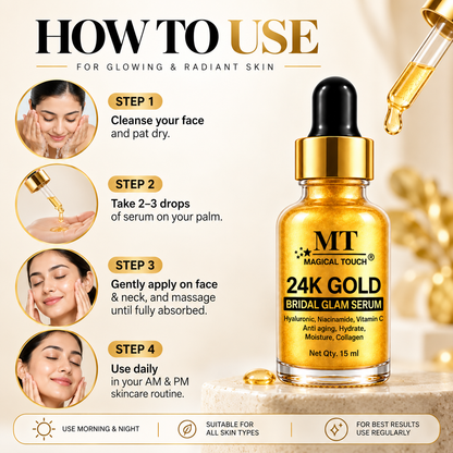 Buy 2 Get 2 FREE- 24K GOLD BRIDAL GLAM SERUM (Copy)