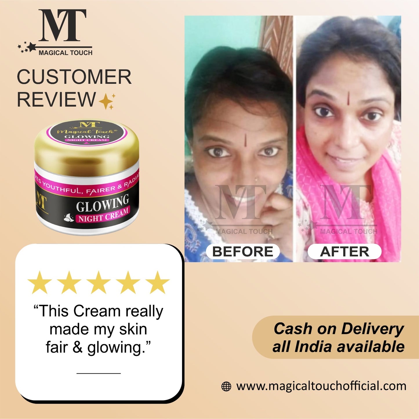GLOWING NIGHT CREAM (Super Glowing Skin)  🎁𝐅𝐫𝐞𝐞 𝐒𝐮𝐫𝐩𝐫𝐢𝐬𝐞 𝐆𝐢𝐟𝐭🎁
