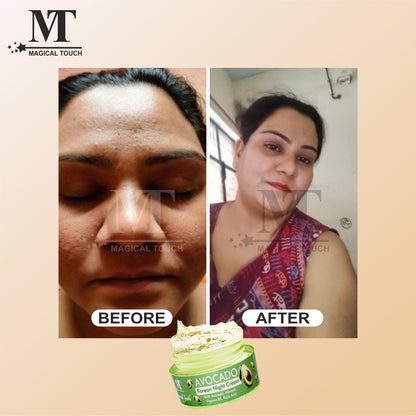 (Buy 2 Get 1) Avocado Korean Night Cream | Skin Brightening and Whitening | Results in 7 Days (30 gms)