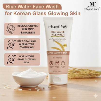Rice Water Facewash for Glass Glow Skin.