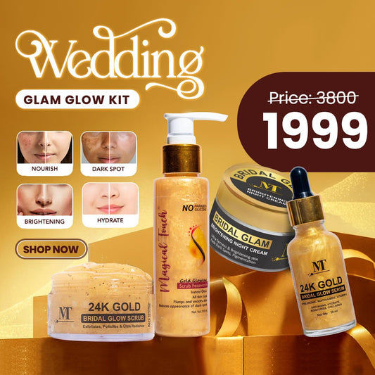 Wedding Glam GLOW KIT (NIGHT CREAM + FACEWASH + SERUM+ SCRUB)
