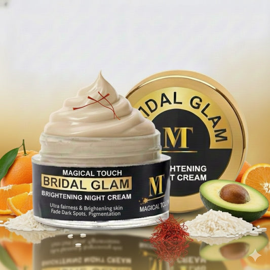 Bridal Glam Brightening Night Cream-  Results in 5 Days | Skin Whitening, Spot Reduction & Glow Booster (30 gms)