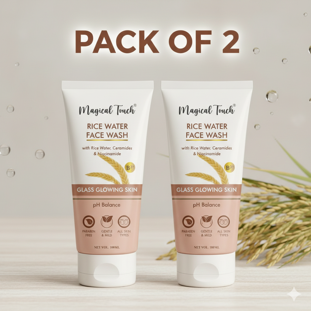 Get 2- Rice Water Brightening Facewash - Korean Glass Glowing Skin (100 grams)