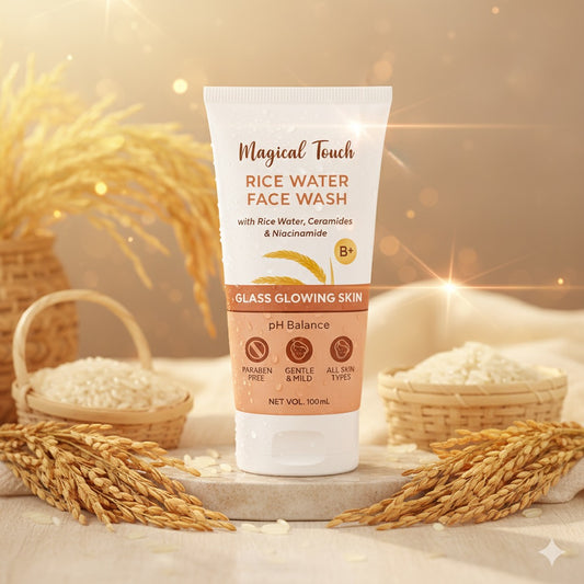 Magical Touch Korean Rice Water Facewash for Glowing Skin | Brightening, Deep Cleansing & Tan Removal | Anti-Dullness & Gentle Daily Cleanser