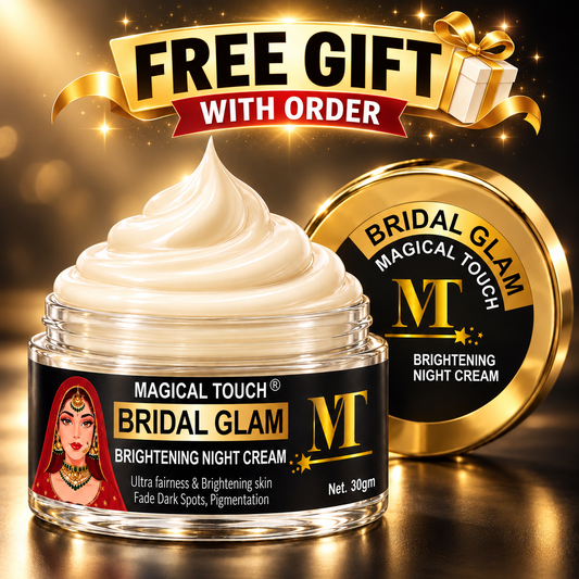 Bridal Glam Brightening Night Cream-  Results within 10-15 Days | Skin Brightening, Fix Uneven Skintone, Dullness, Pigmentation(30 gms)
