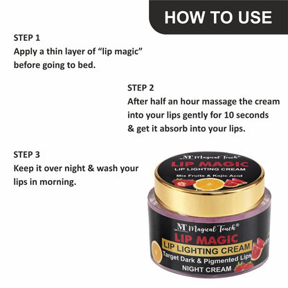 LIP LIGHTENING CREAM - 7 days visible results. Remove dark lips, pigmented lips, smoking lips and make soft clear and pinkish lips (30 gms)