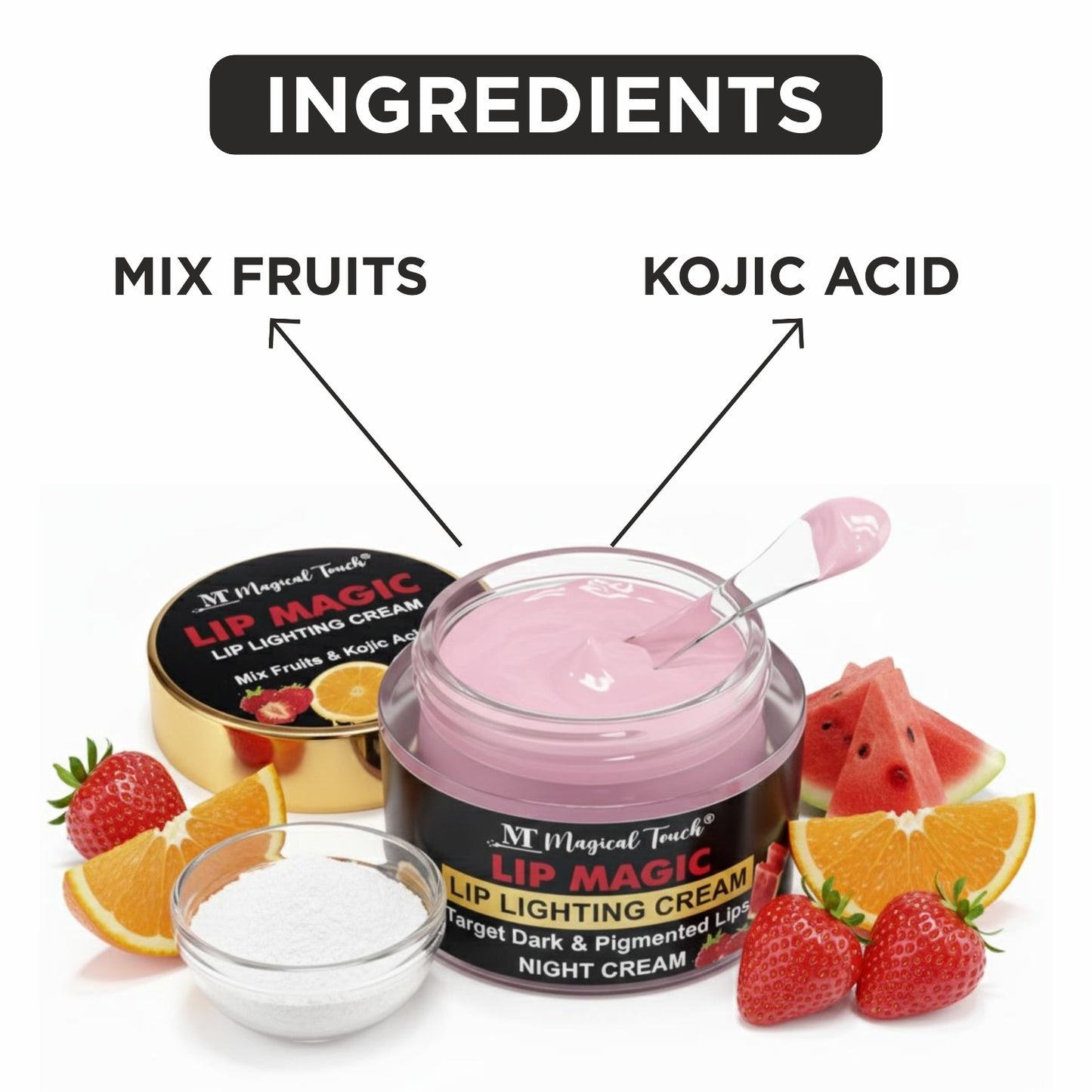 LIP LIGHTENING CREAM - 7 days visible results. Remove dark lips, pigmented lips, smoking lips and make soft clear and pinkish lips (30 gms)