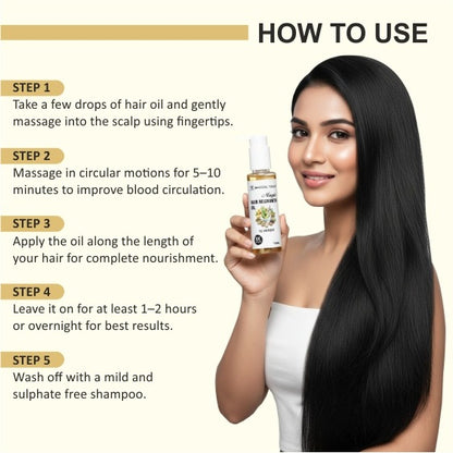 MAGIC HAIR REGROWTH OIL - Reduces Hair Fall, Nourishes the scalp, Promotes healthy hair regrowth naturally .