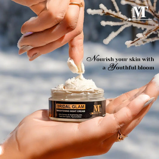 Bridal Glam Brightening Night Cream-  Results in 5 Days | Skin Whitening, Spot Reduction & Glow Boost (50 gms)